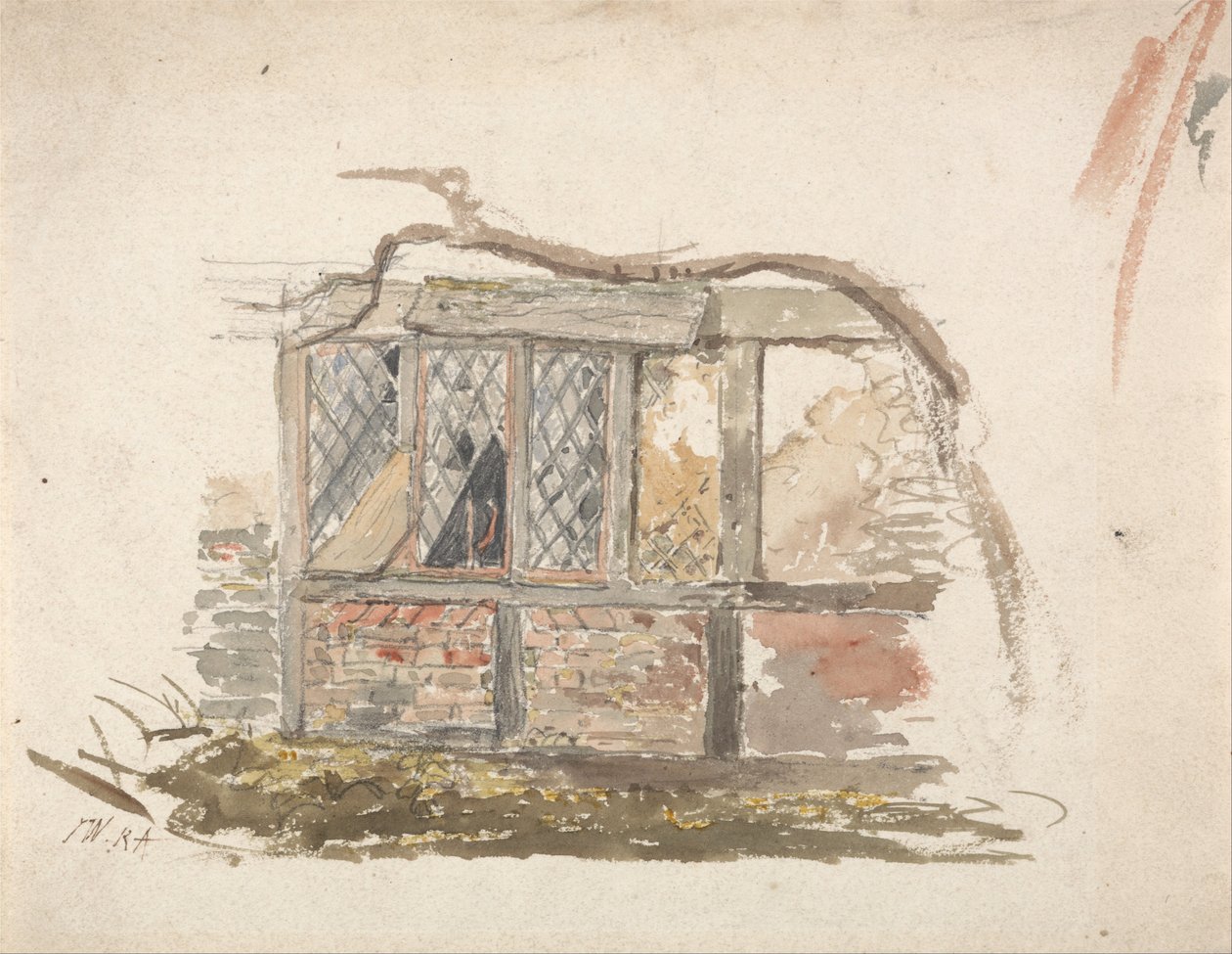 Bir Kulübe Duvarı ve Penceresi by James Ward