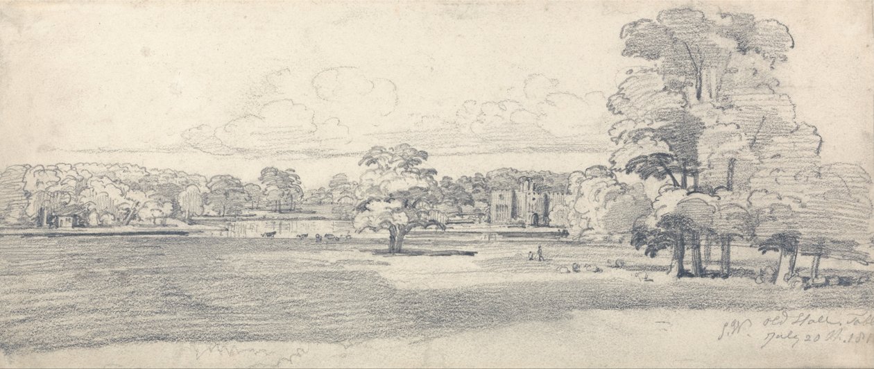 Eski Salon, Tabley, Parkland ile çevrili, 20 Temmuz 1814 (1819) by James Ward