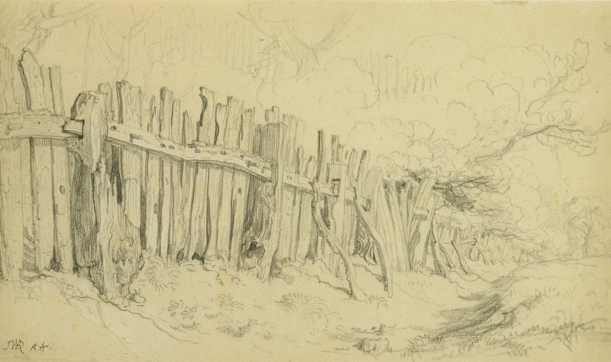 Windsor Park Paling (beyaz ile yükseltilmiş siyah tebeşir) by James Ward