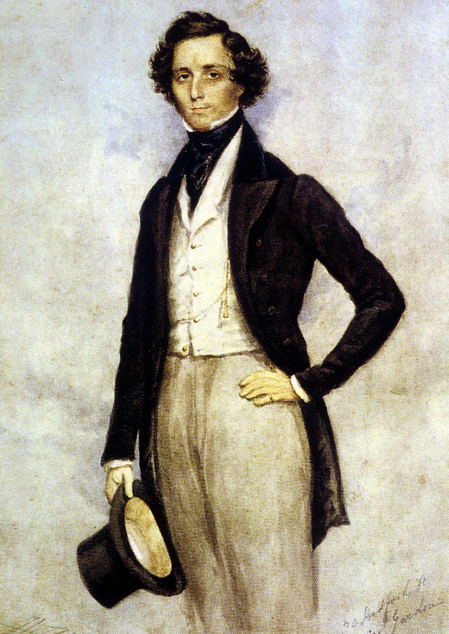 Felix Mendelssohn Bartholdy renkli taş by James Warren Childe