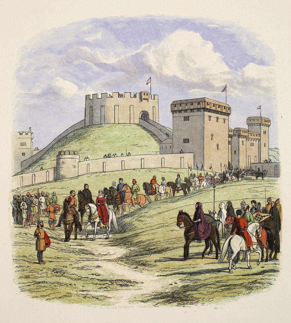 Matilda'nın Arundel'den, A Chronicle of England BC 55'ten MS 1485'e kadar emekli olmasına izin verilir. Londra, 1863 by James William Edmund Doyle