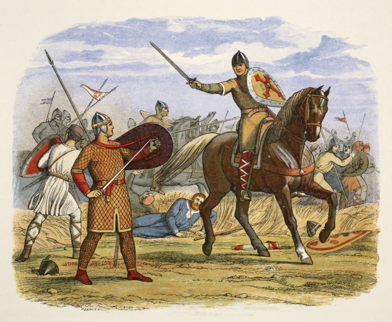 Robert, A Chronicle of England 55'ten MS 1485'e kadar katip Baudri tarafından esir alındı, pub. Londra, 1863 by James William Edmund Doyle
