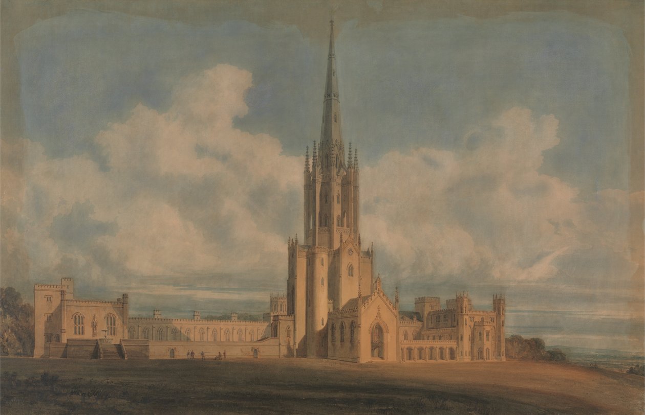 Fonthill Abbey, Wiltshire için Öngörülen Tasarım by James Wyatt
