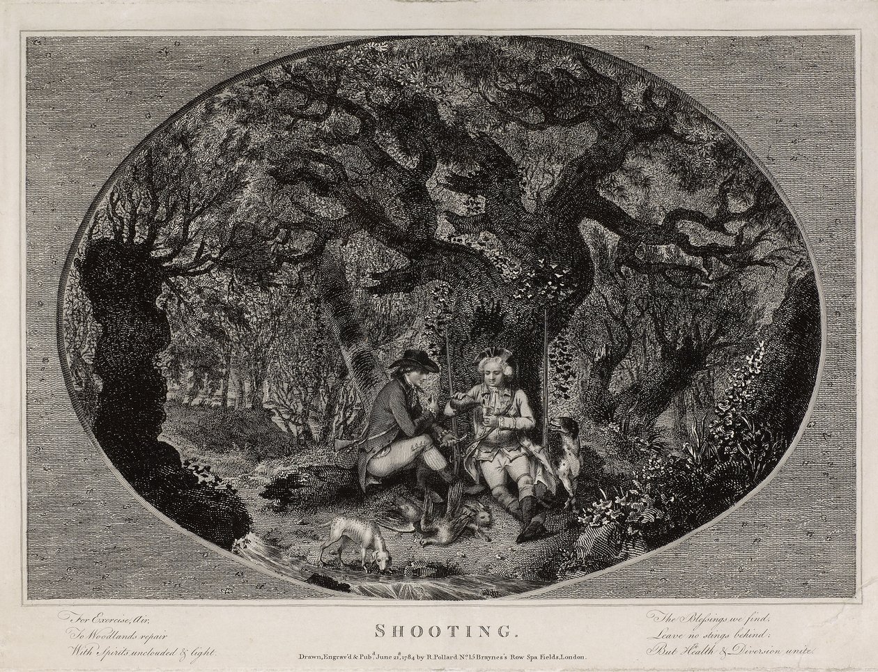 Çekim, Robert Pollard (1755-1838) tarafından oyulmuş, 1784