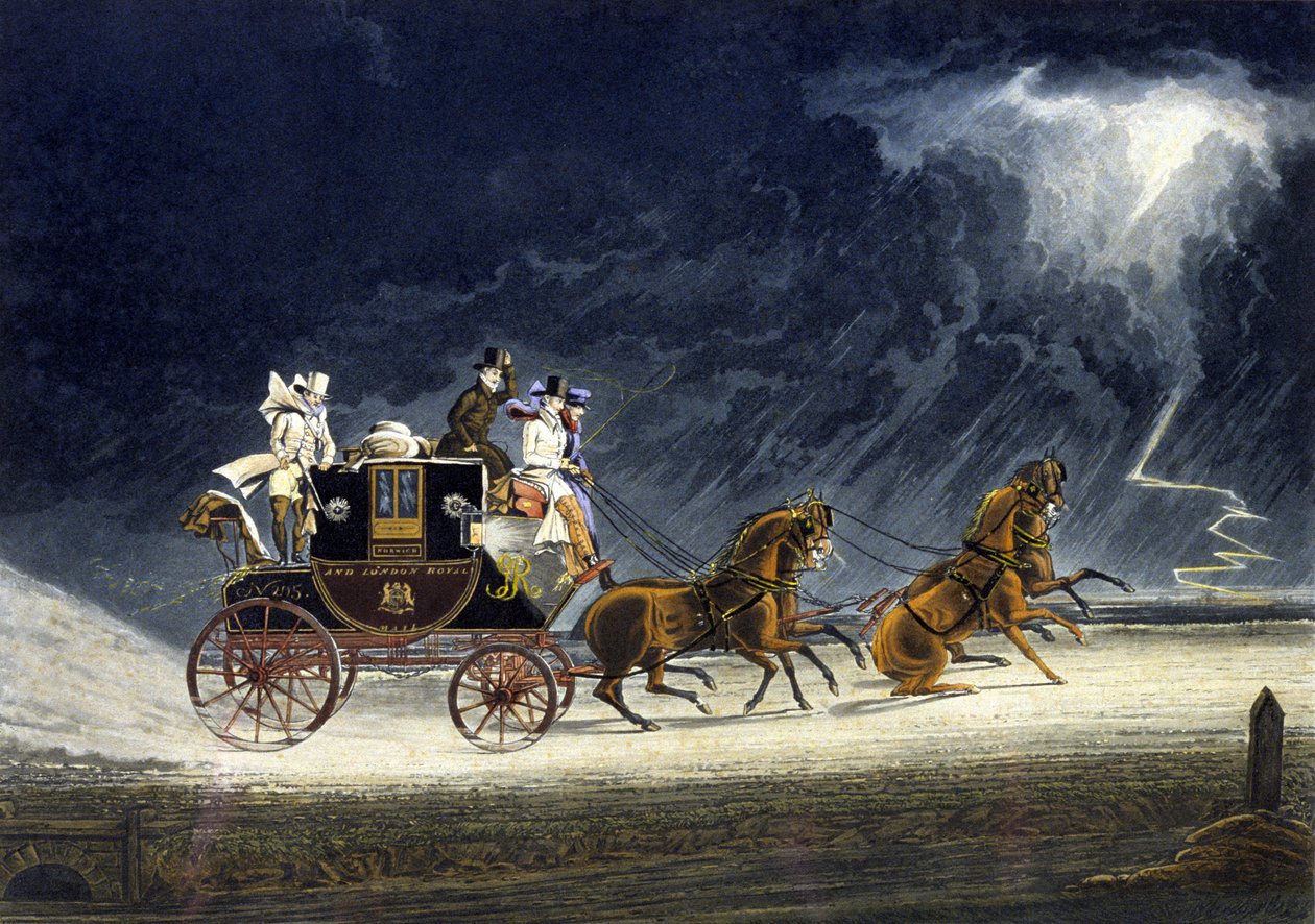Bir Fırtınada Posta Arabası, R.G. Reeve by James (after) Pollard