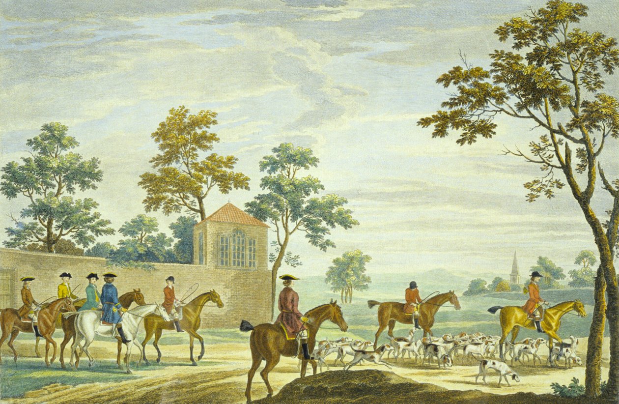 P.C. tarafından kazınmış Sabah Dışarı Çıkmak Canot (renkli gravür) by James (after) Seymour