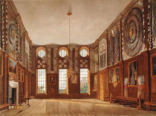 Muhafız Odası, Hampton Court, Richard Reeve (d.1780), William Henry Pyne (1769-1843) tarafından oyulmuş 
