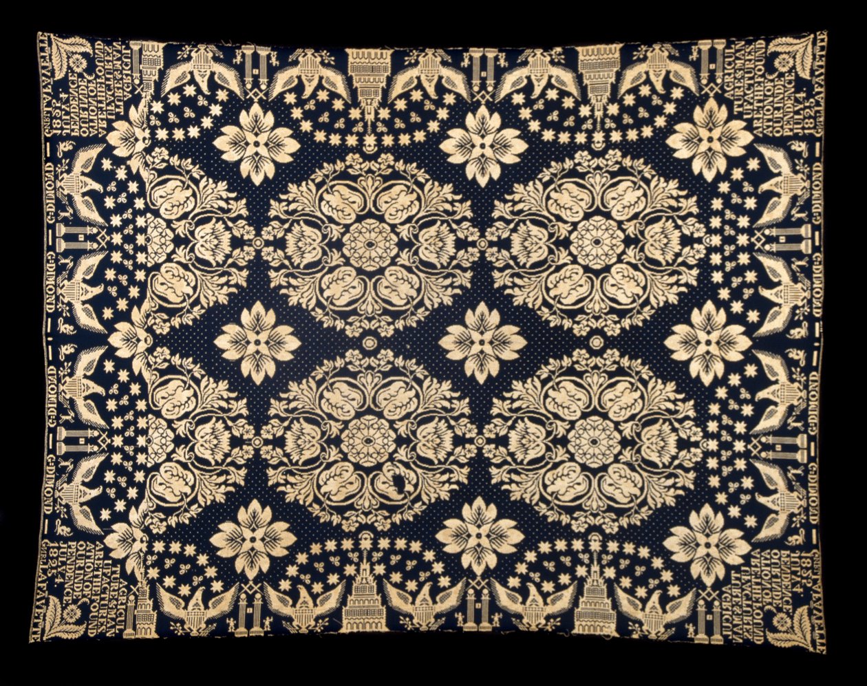 Tarım ve İmalatçılar Çift Kumaş Örtü, c. 1821-1828 (yün ve pamuk) by James (attr.to) Alexander