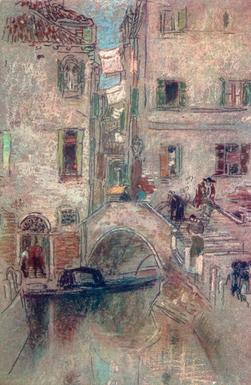 A Bye Canal, Venedik, 19. yüzyıl, 1904. by James Abbott McNeill Whistler