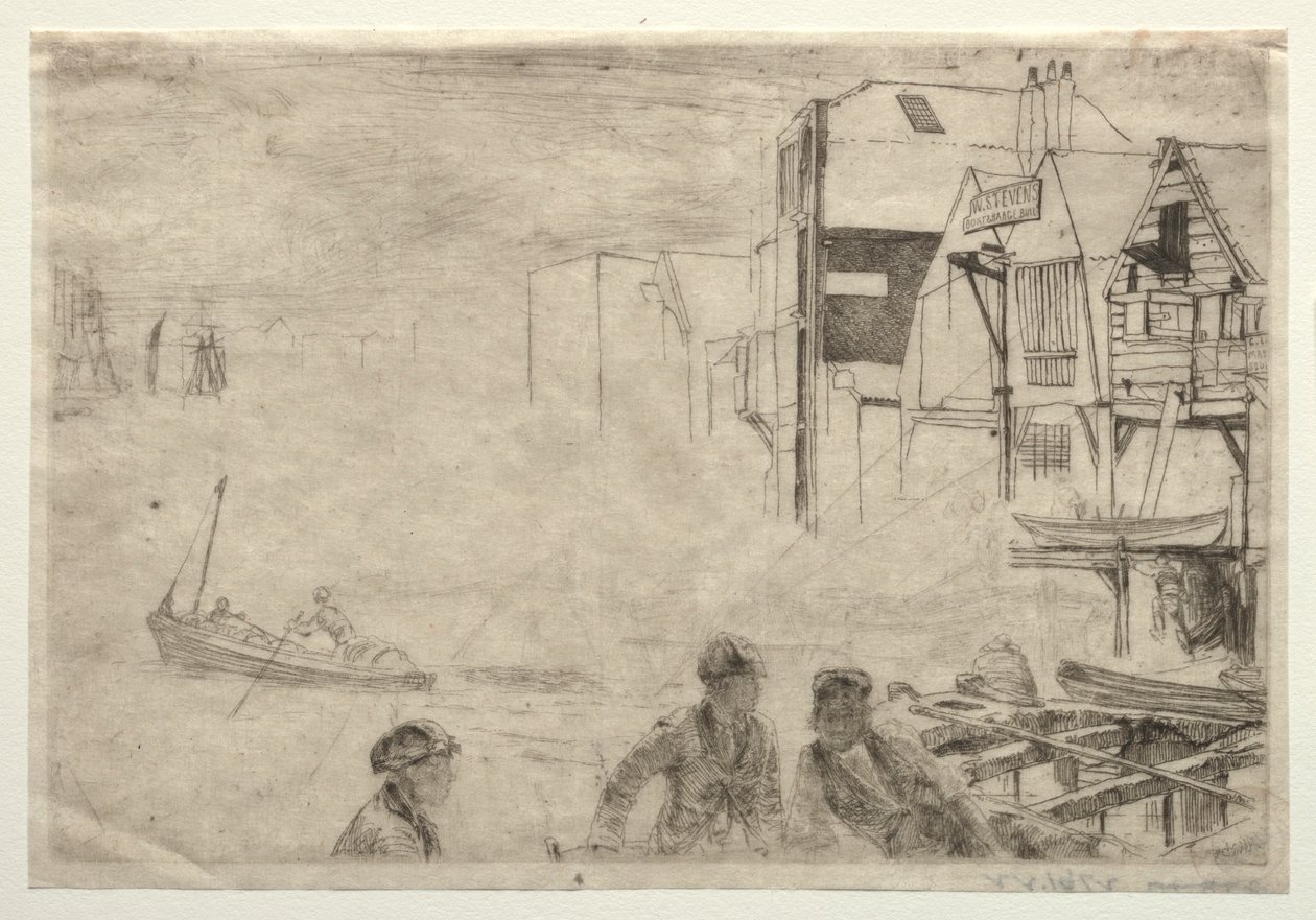 Bir İskele. by James Abbott McNeill Whistler