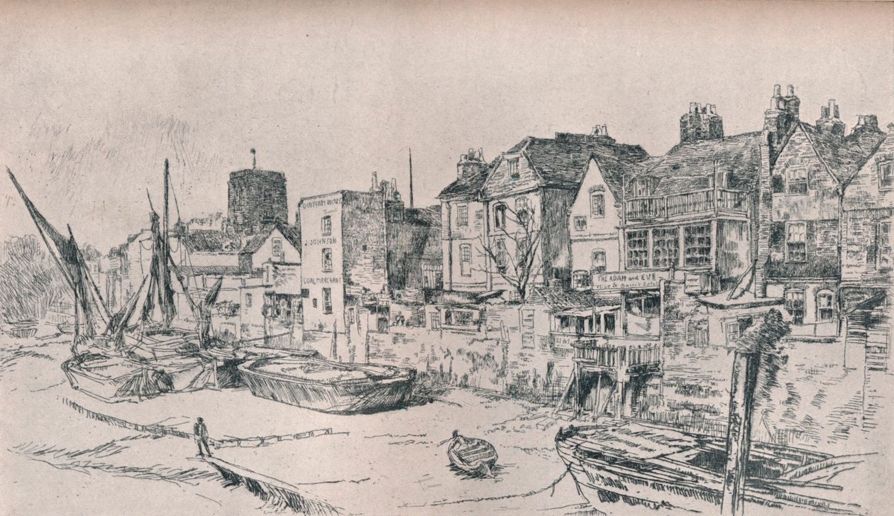 Adem ve Havva: Eski Chelsea, 1879, 1903 by James Abbott McNeill Whistler