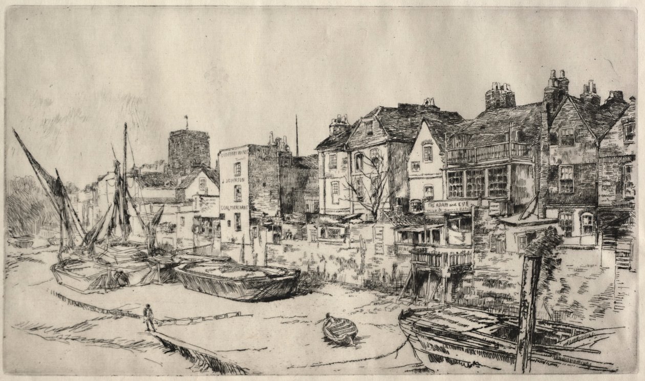 Adem ve Havva Tavernası, Eski Chelsea. by James Abbott McNeill Whistler