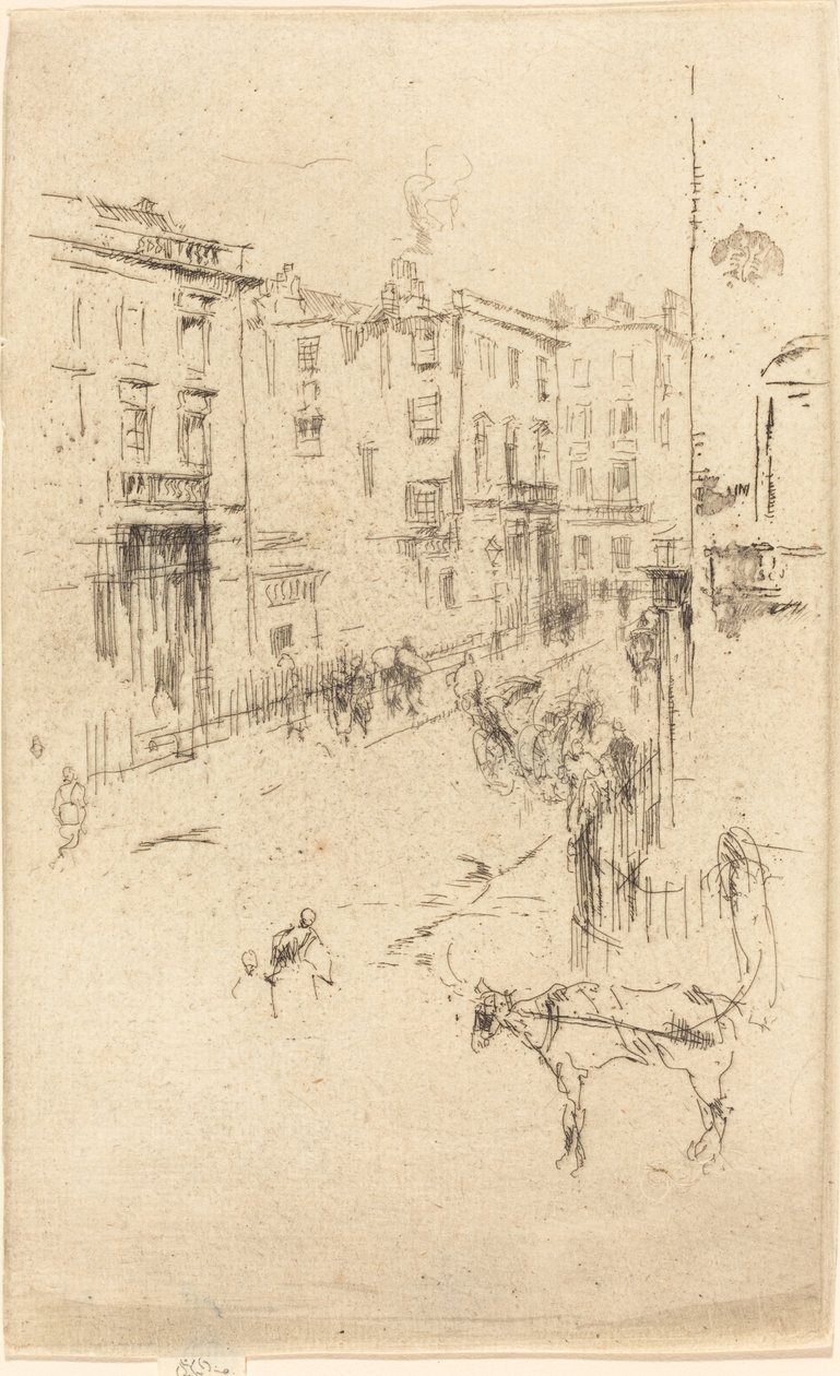 Alderney Caddesi, c. 18801881. by James Abbott McNeill Whistler