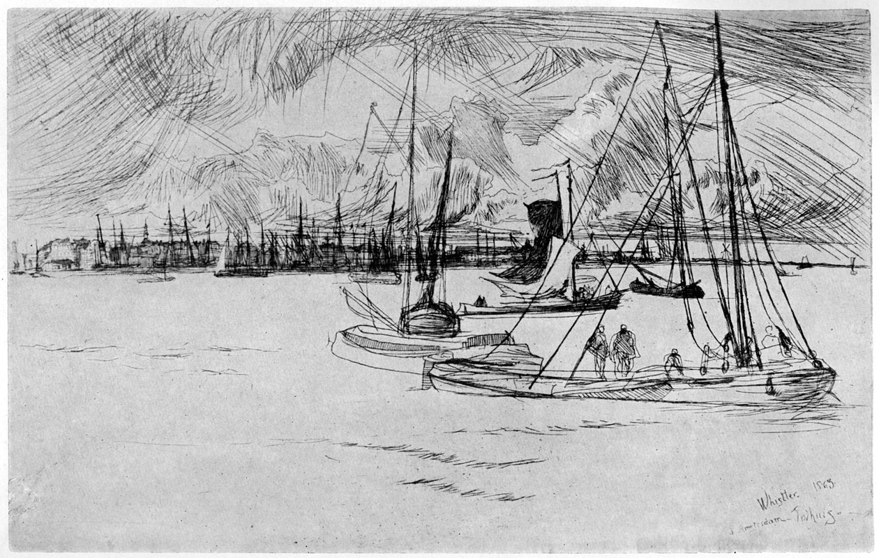 Amsterdam, 19. yüzyıl 1904. by James Abbott McNeill Whistler