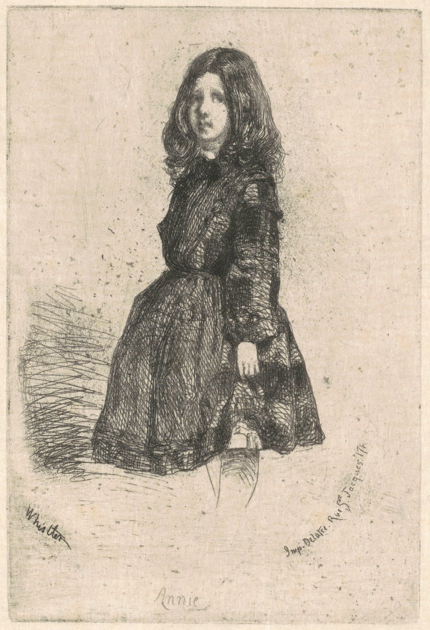 Annie, 1857 dolayları. by James Abbott McNeill Whistler