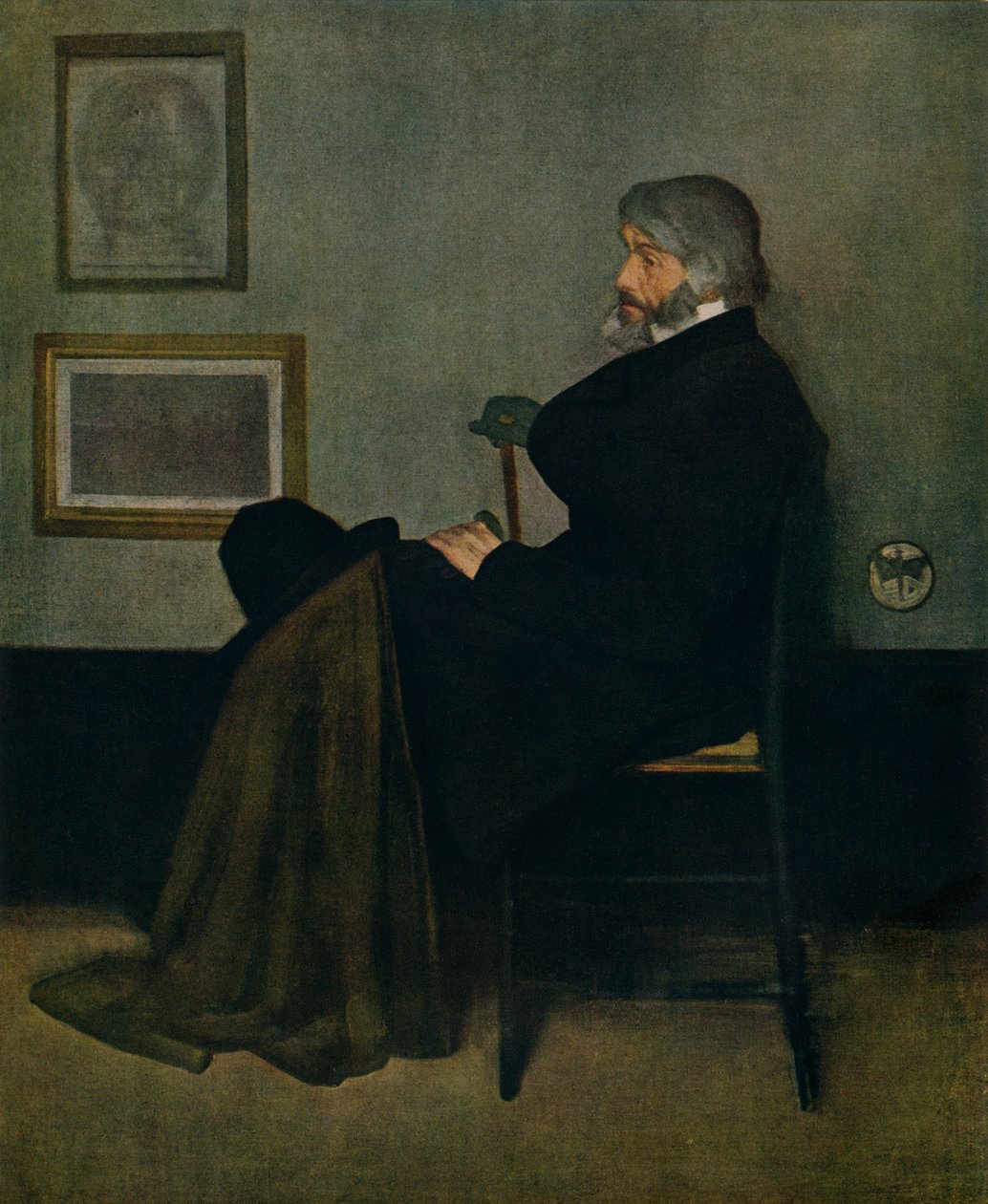 Gri ve Siyah Düzenleme, No.2: Thomas Carlyle, c1872 by James Abbott McNeill Whistler