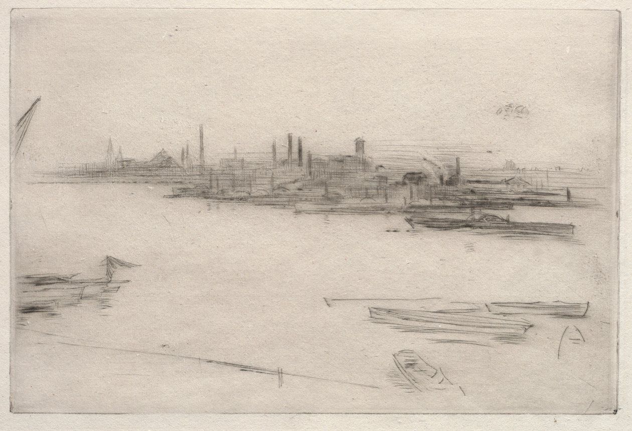 Battersea: Şafak. by James Abbott McNeill Whistler