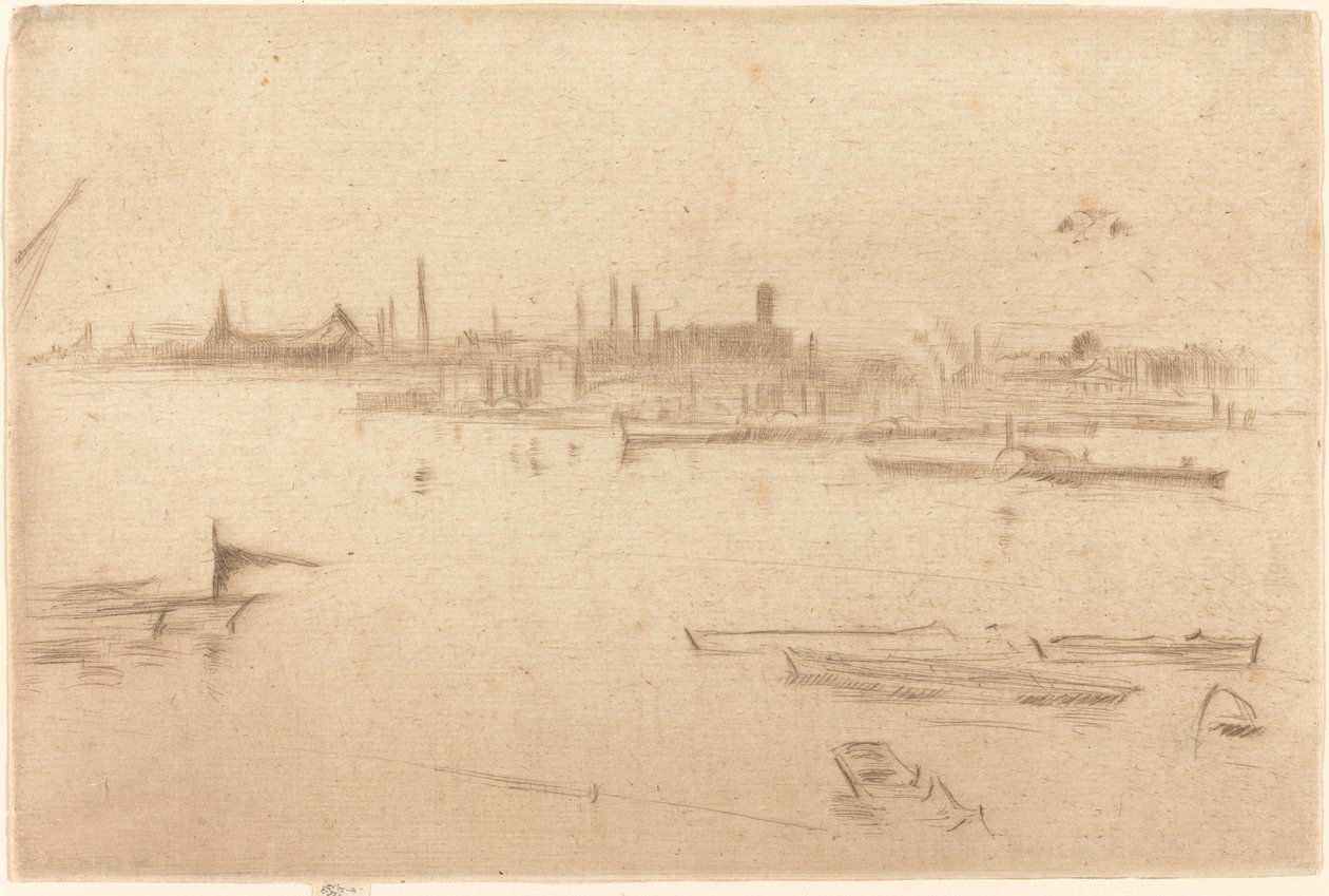 Battersea: Şafak, 1875. by James Abbott McNeill Whistler