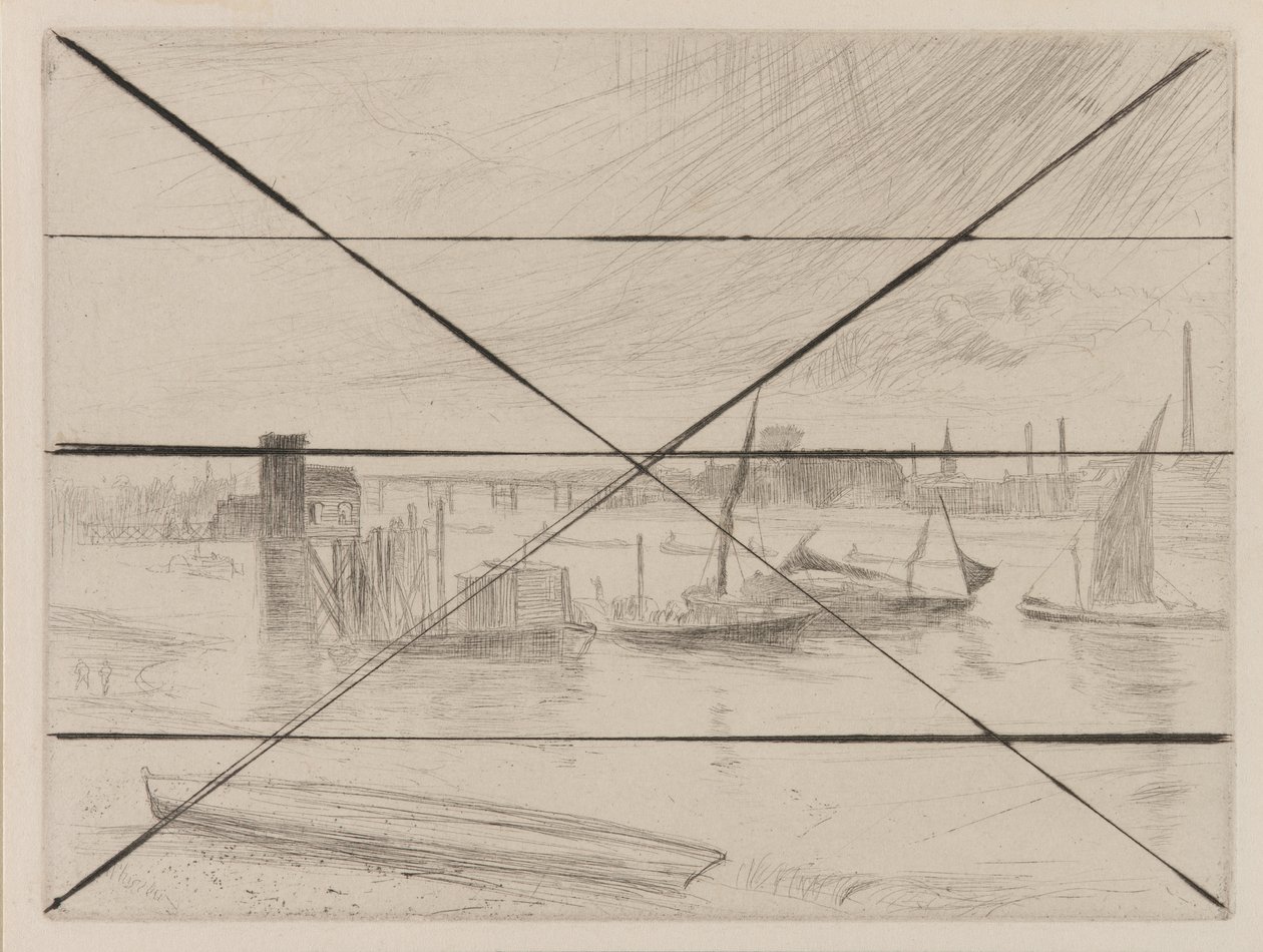 Battersea Dawn Cadogan İskelesi, 1861. by James Abbott McNeill Whistler
