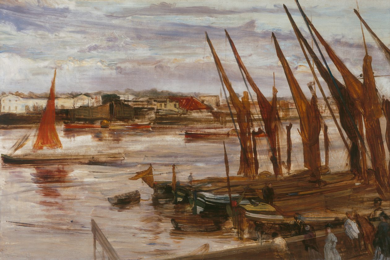 Battersea Erişimi, c. 1863. by James Abbott McNeill Whistler