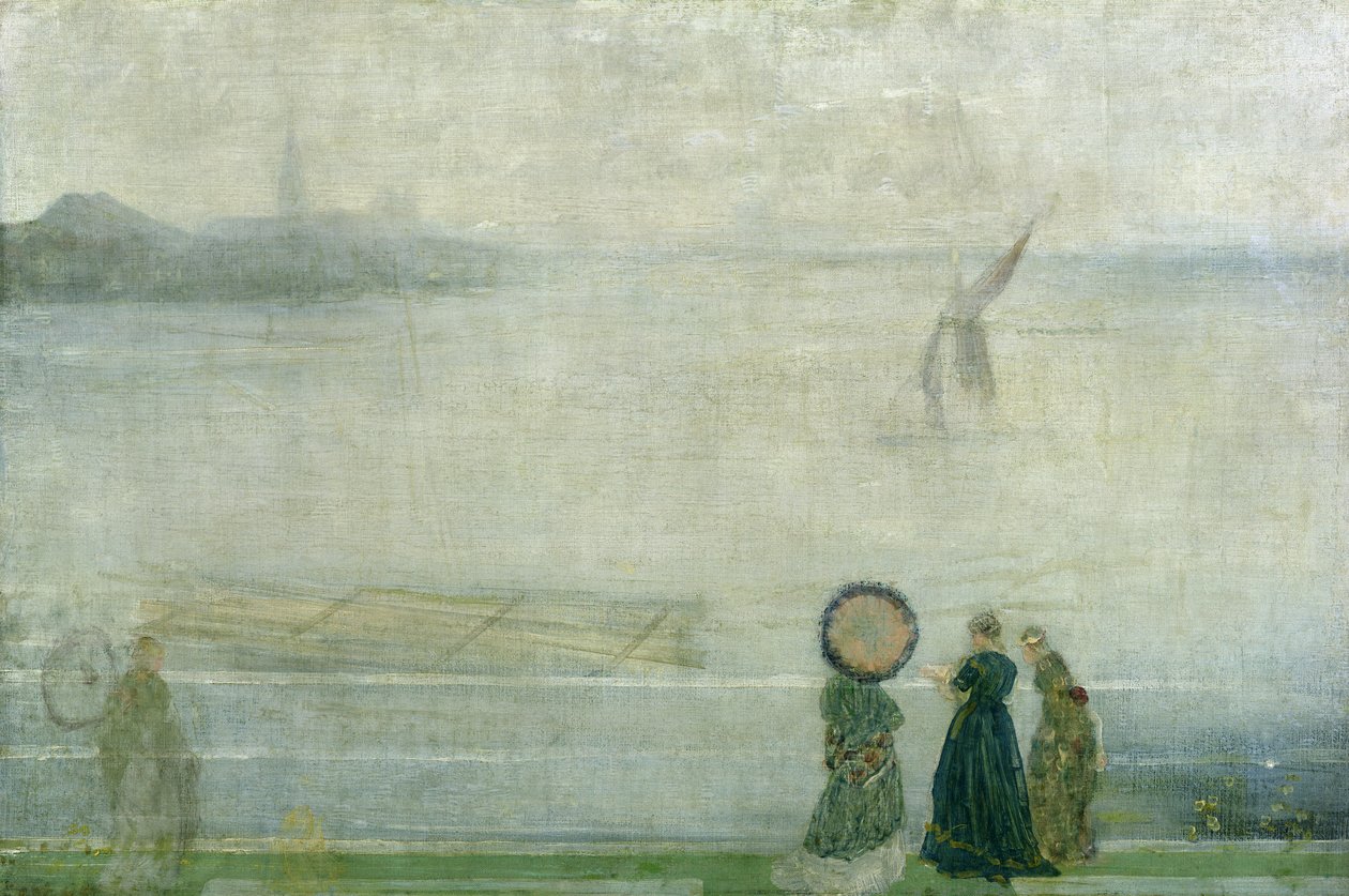 Lindsey Evlerinden Battersea Reach, c.1864-71 by James Abbott McNeill Whistler