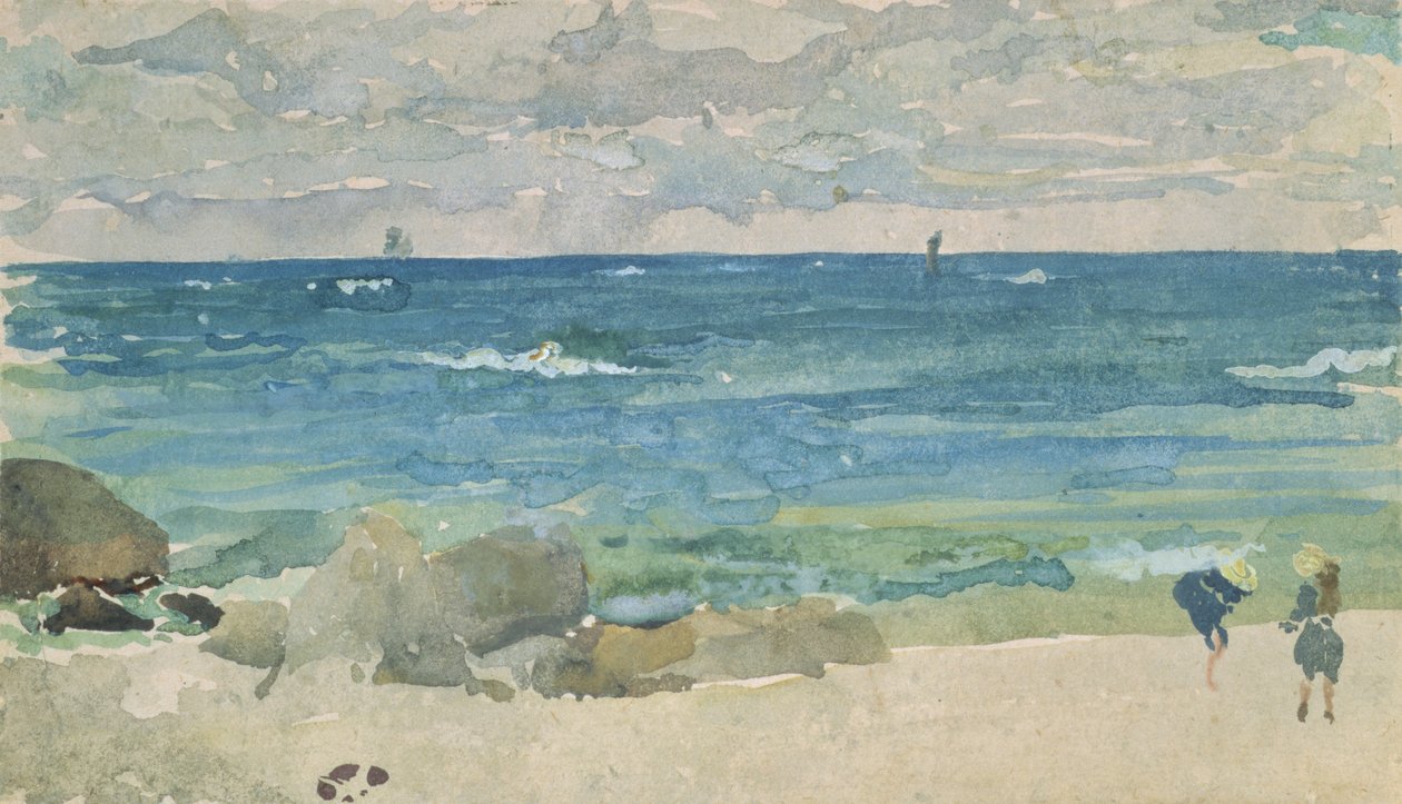 İki Figürlü Plaj Sahnesi, 1885-90 by James Abbott McNeill Whistler