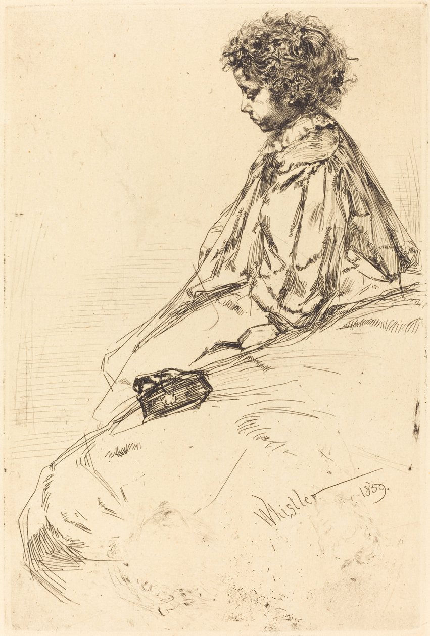 Bibi Lalouette, 1859. by James Abbott McNeill Whistler