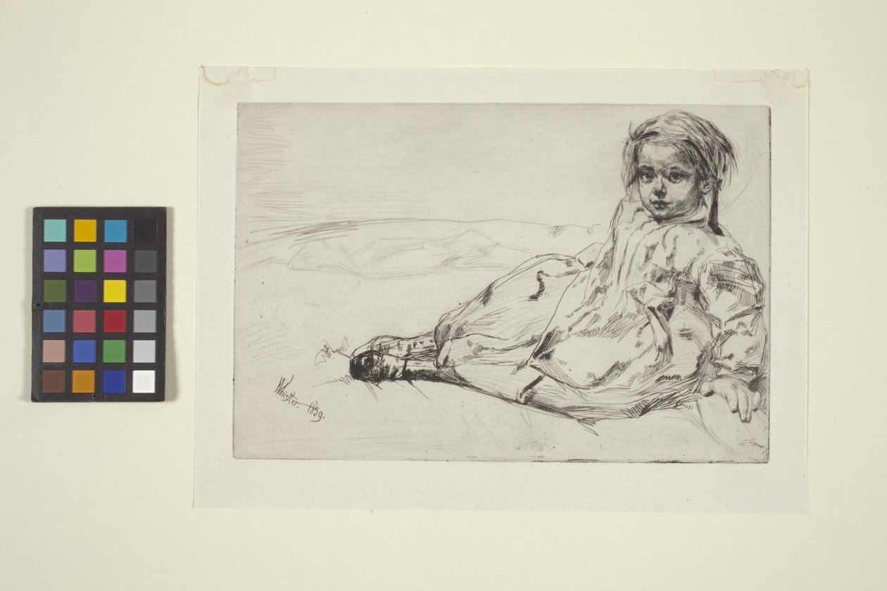 Bibi Valentin (gravür) by James Abbott McNeill Whistler