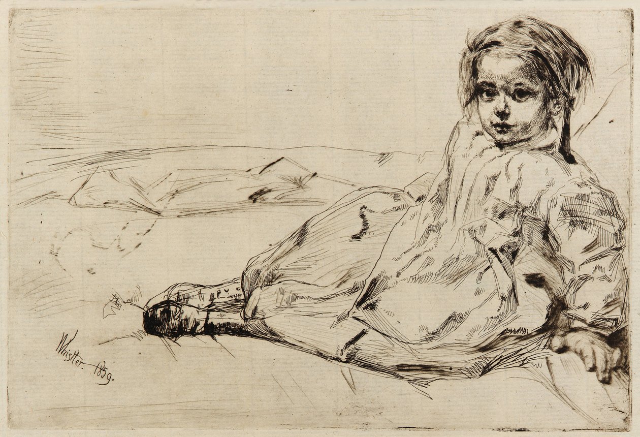 Bibi Valentin, 1859. by James Abbott McNeill Whistler