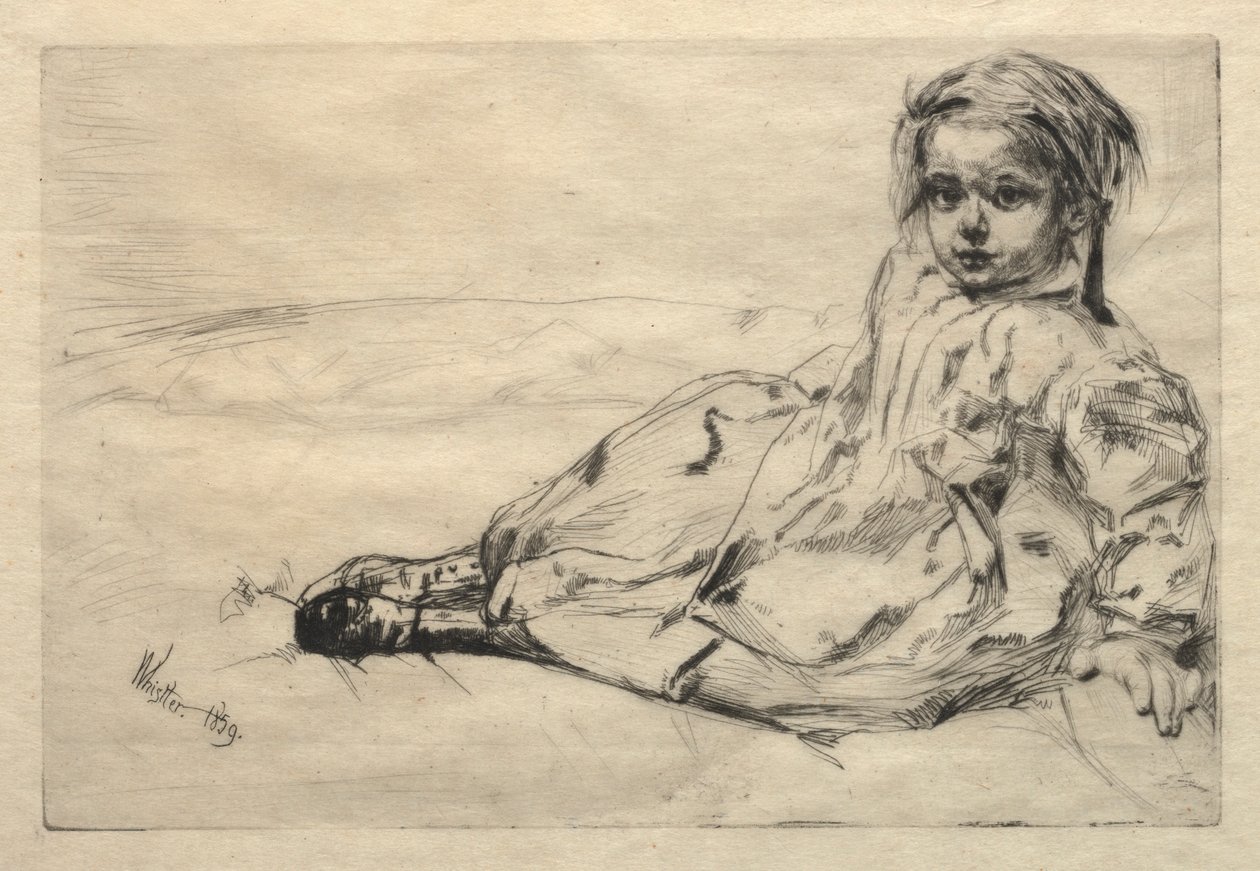 Bibi Valentin, 1859. by James Abbott McNeill Whistler