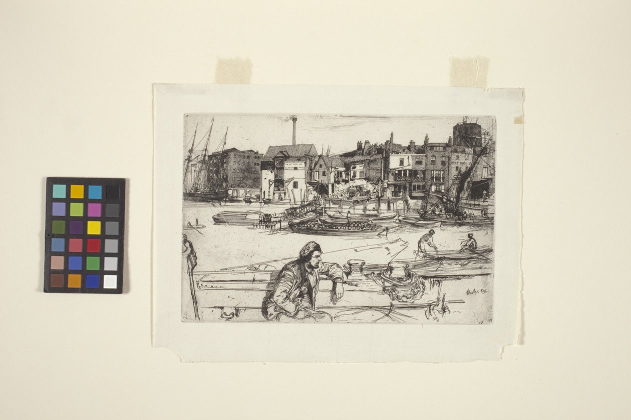 Black Lion Wharf (gravür) by James Abbott McNeill Whistler