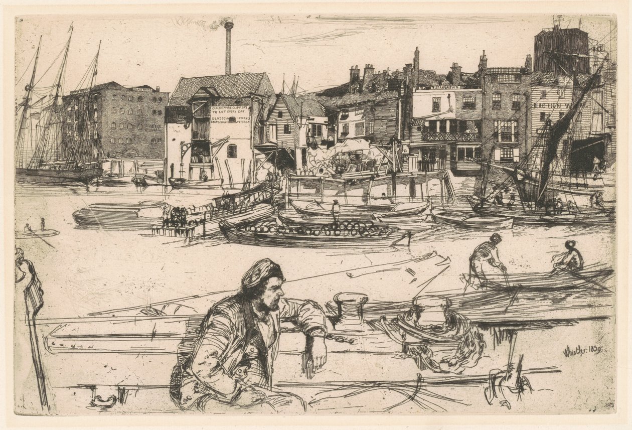 Kara Aslan İskelesi, 1859. by James Abbott McNeill Whistler