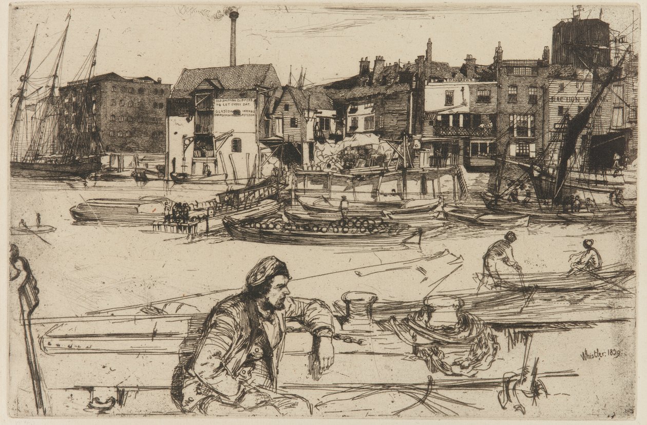 Kara Aslan İskelesi, 1859. by James Abbott McNeill Whistler