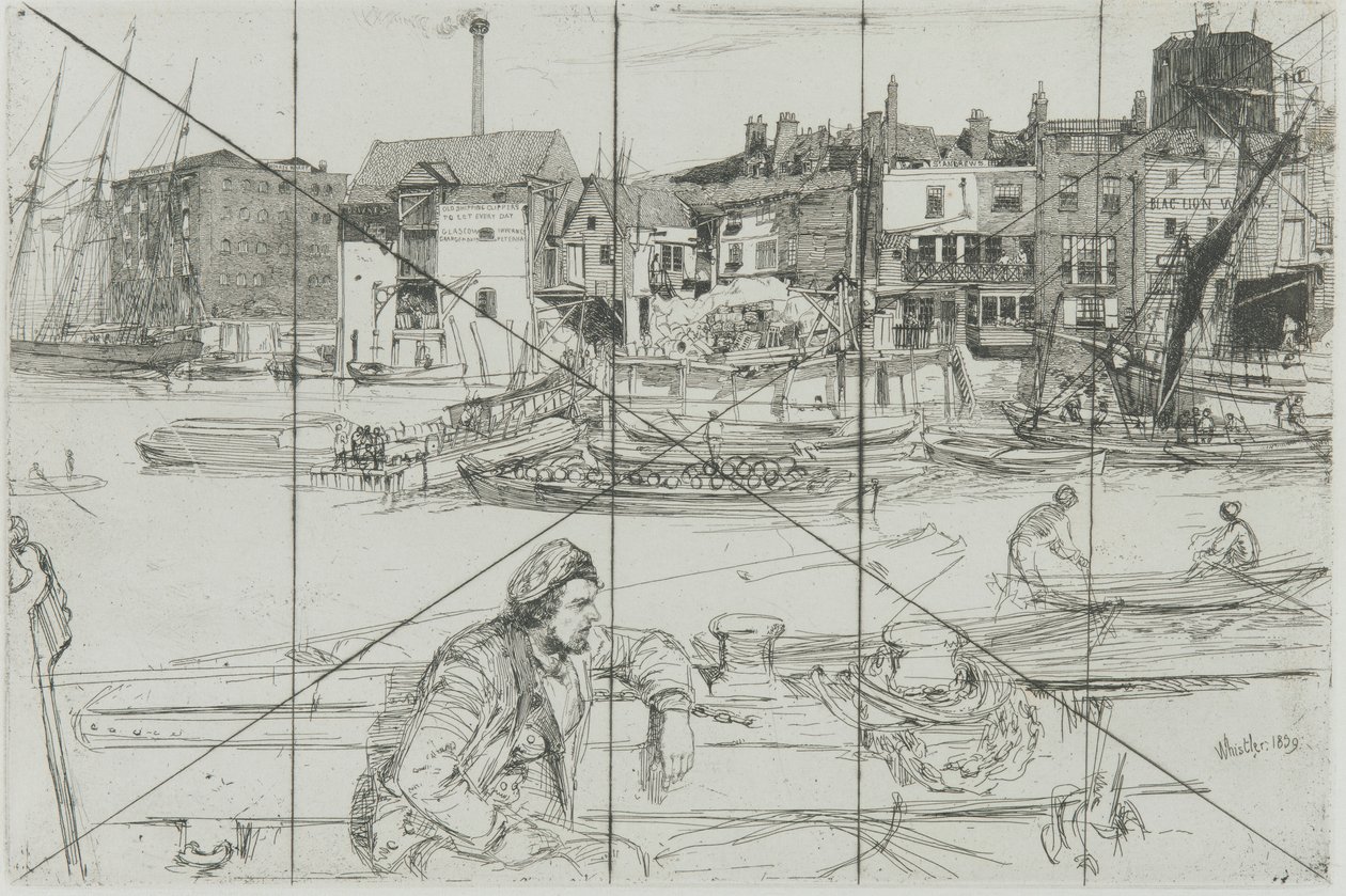 Kara Aslan İskelesi, 1859. by James Abbott McNeill Whistler