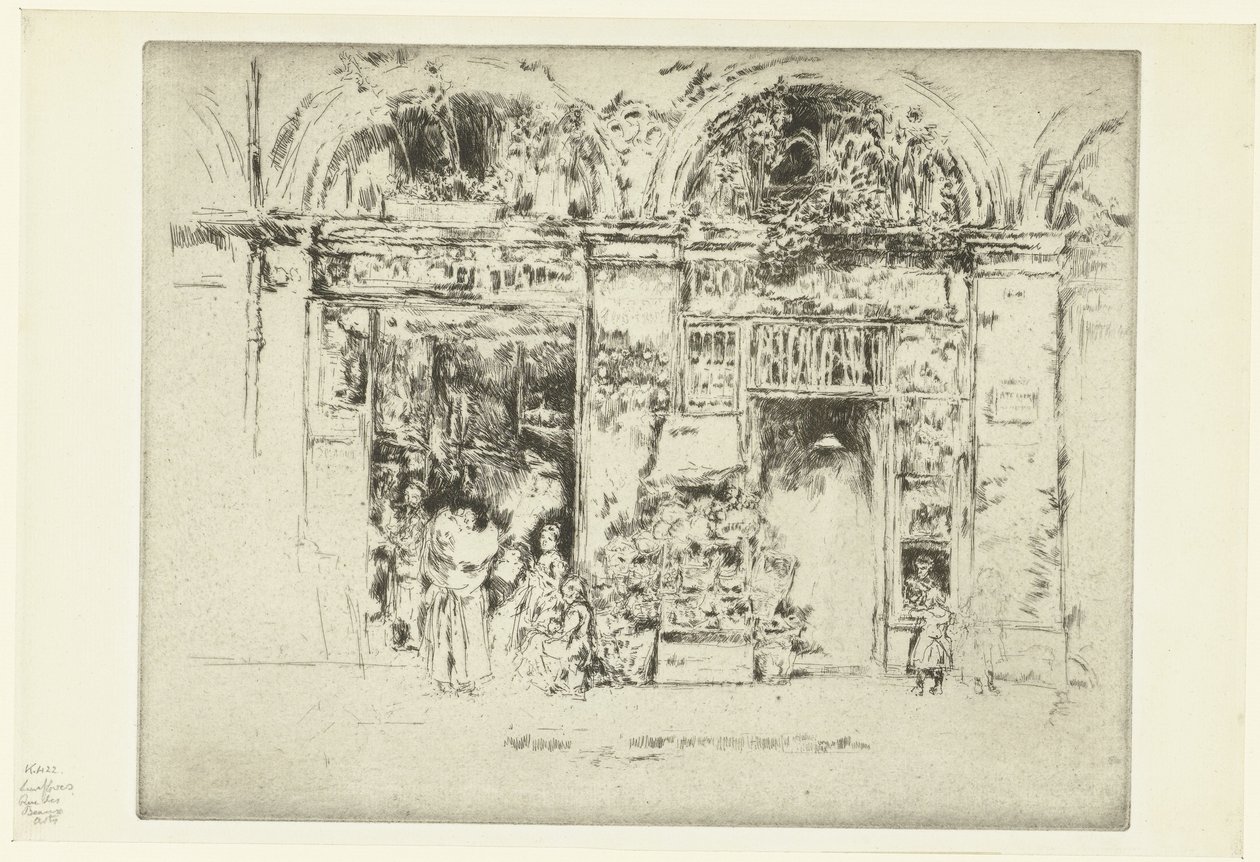 Çiçekçi Ayçiçekleri, Rue des Beaux-Arts by James Abbott McNeill Whistler