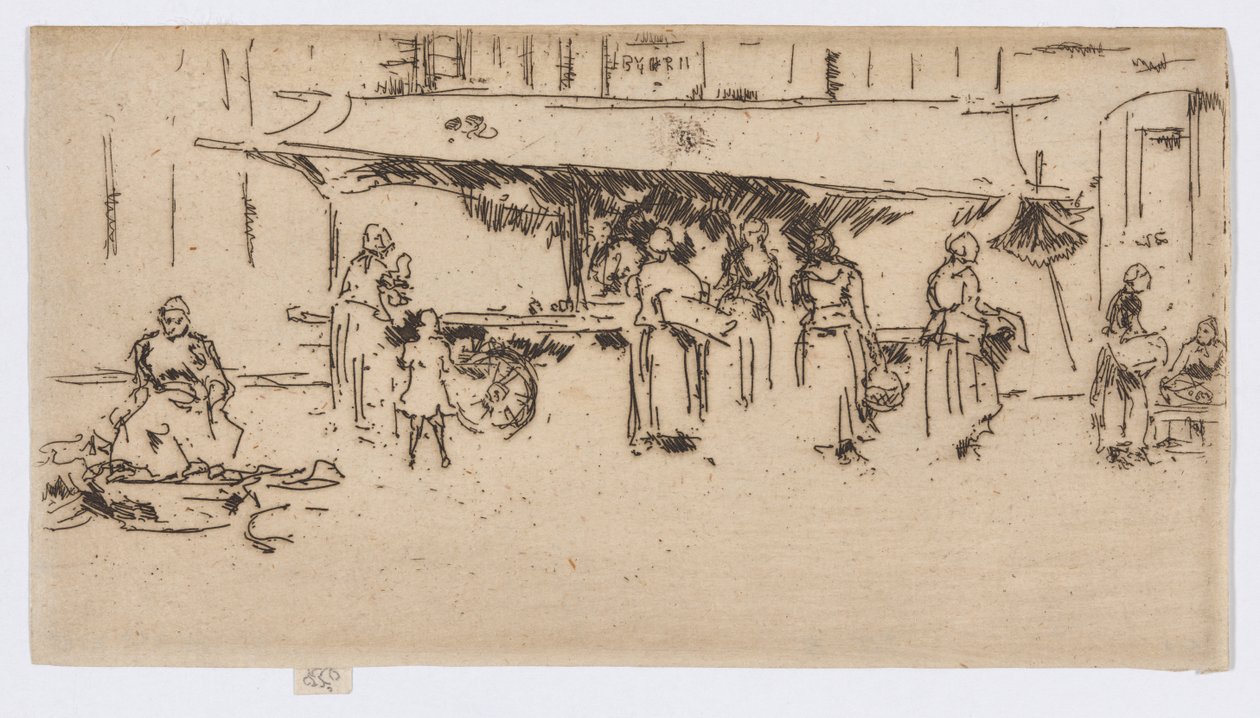 Booth, Pazar yeri, Loches by James Abbott McNeill Whistler