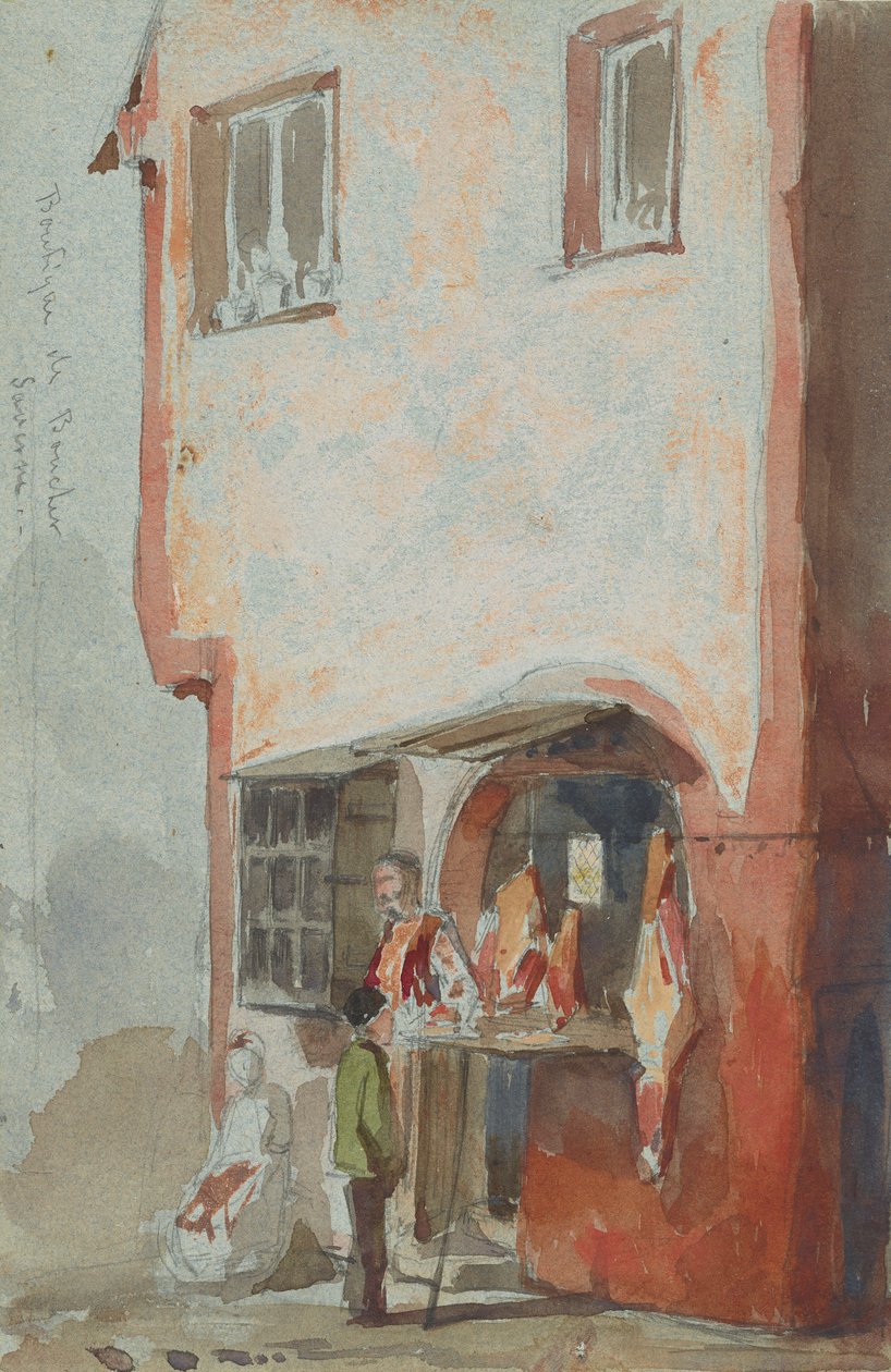 BoucherSaverne mağazası, 1858. by James Abbott McNeill Whistler