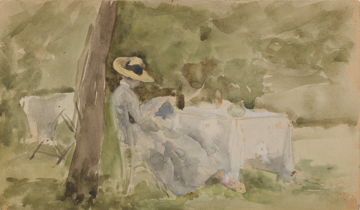 Bahçede Kahvaltı, 1885-1886. by James Abbott McNeill Whistler