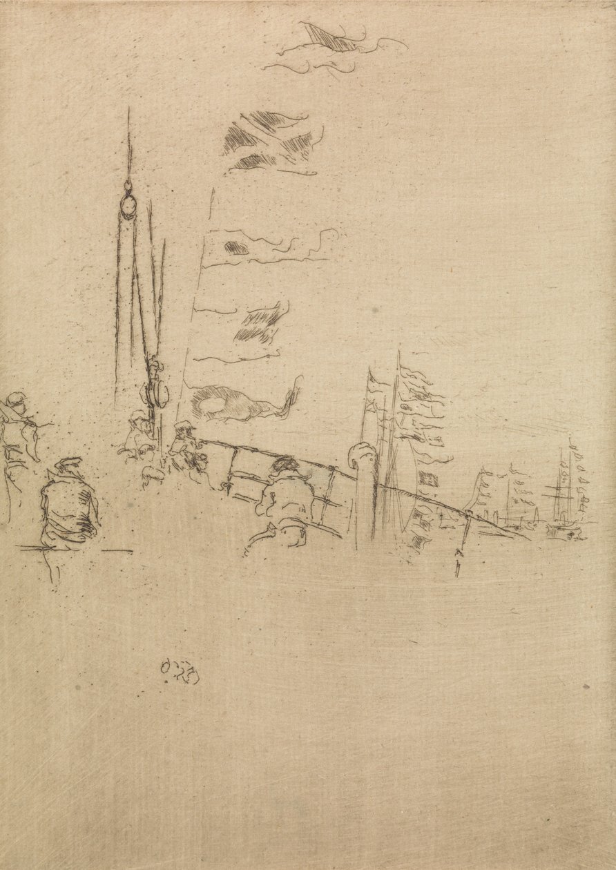 Bunting, The Naval Review, 1887 başlıklı on iki gravürden by James Abbott McNeill Whistler