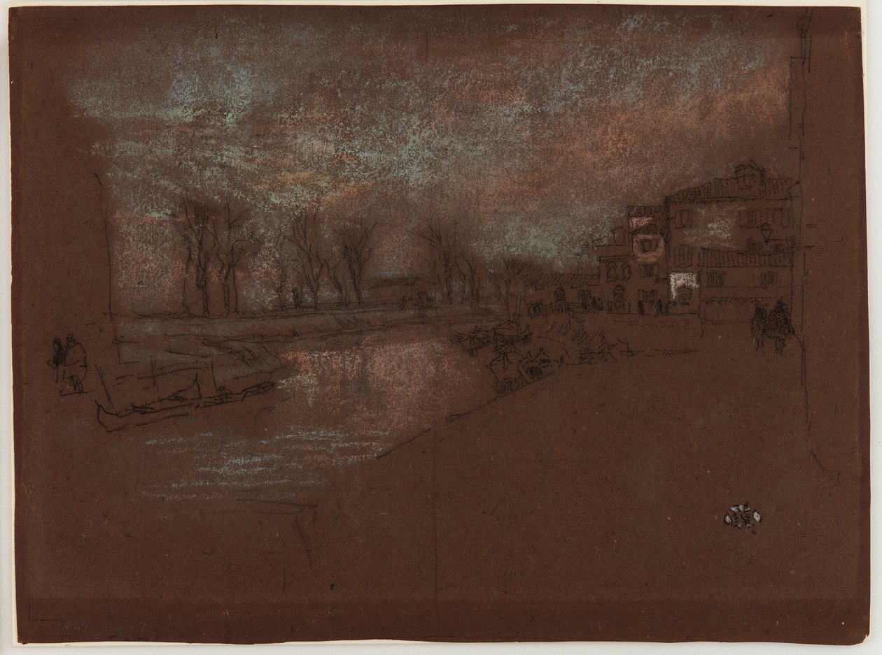 Kampo Sta. Marta - Kış Akşamı, 1879-1880. by James Abbott McNeill Whistler