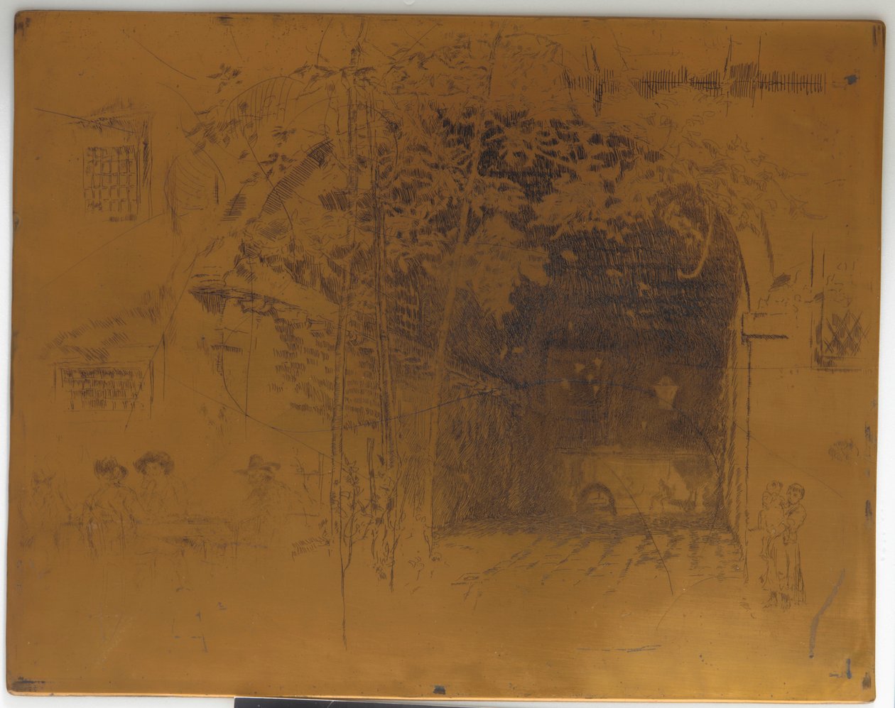 Traghetto için İptal Edilen Baskı Plakası, No. 2, 1879-1880. by James Abbott McNeill Whistler