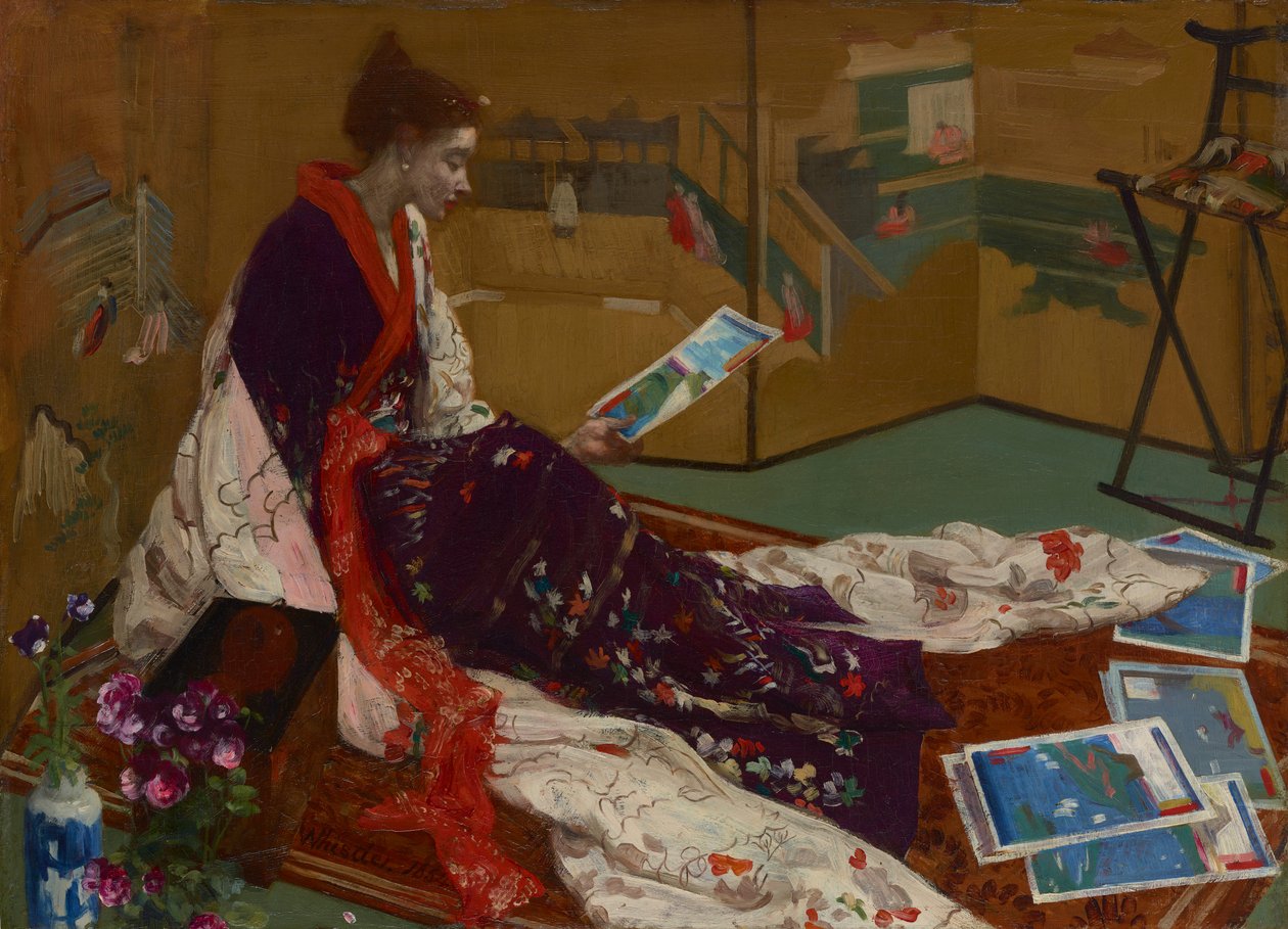 Mor ve Altın Kapris: Altın Perde, 1864. by James Abbott McNeill Whistler