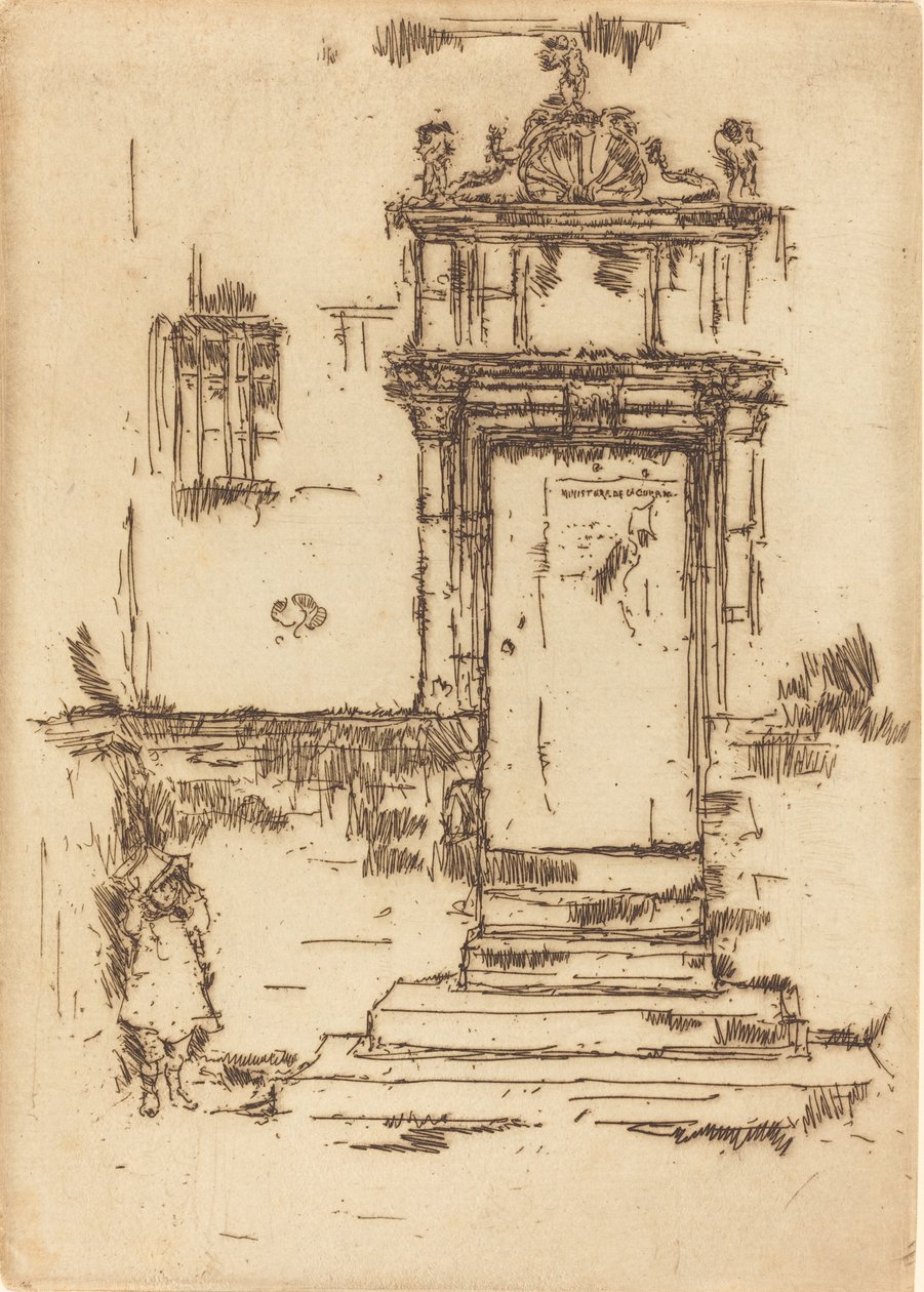 Şapel Kapısı, Montresor, 1888. by James Abbott McNeill Whistler