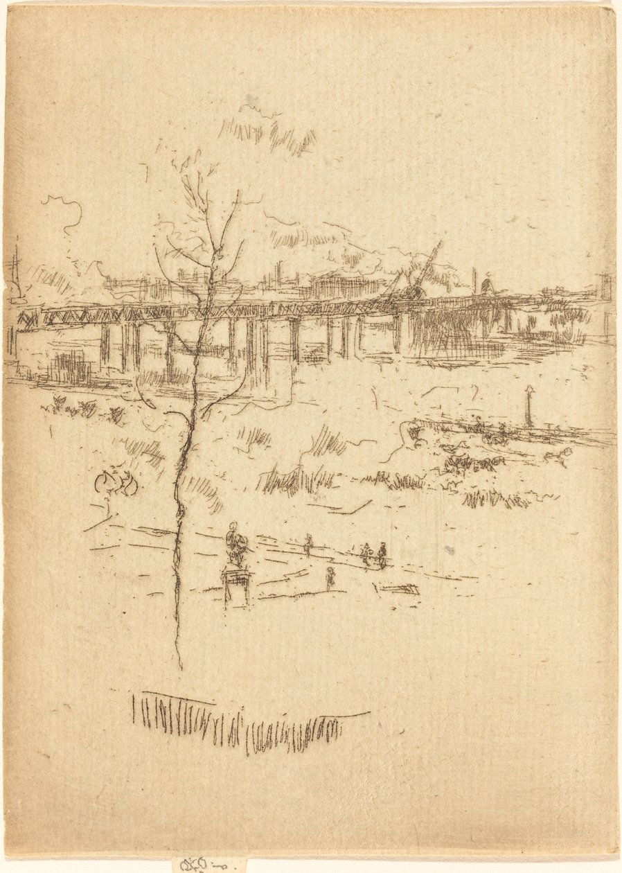 Charing Cross Demiryolu-Köprü, c. 1887. by James Abbott McNeill Whistler