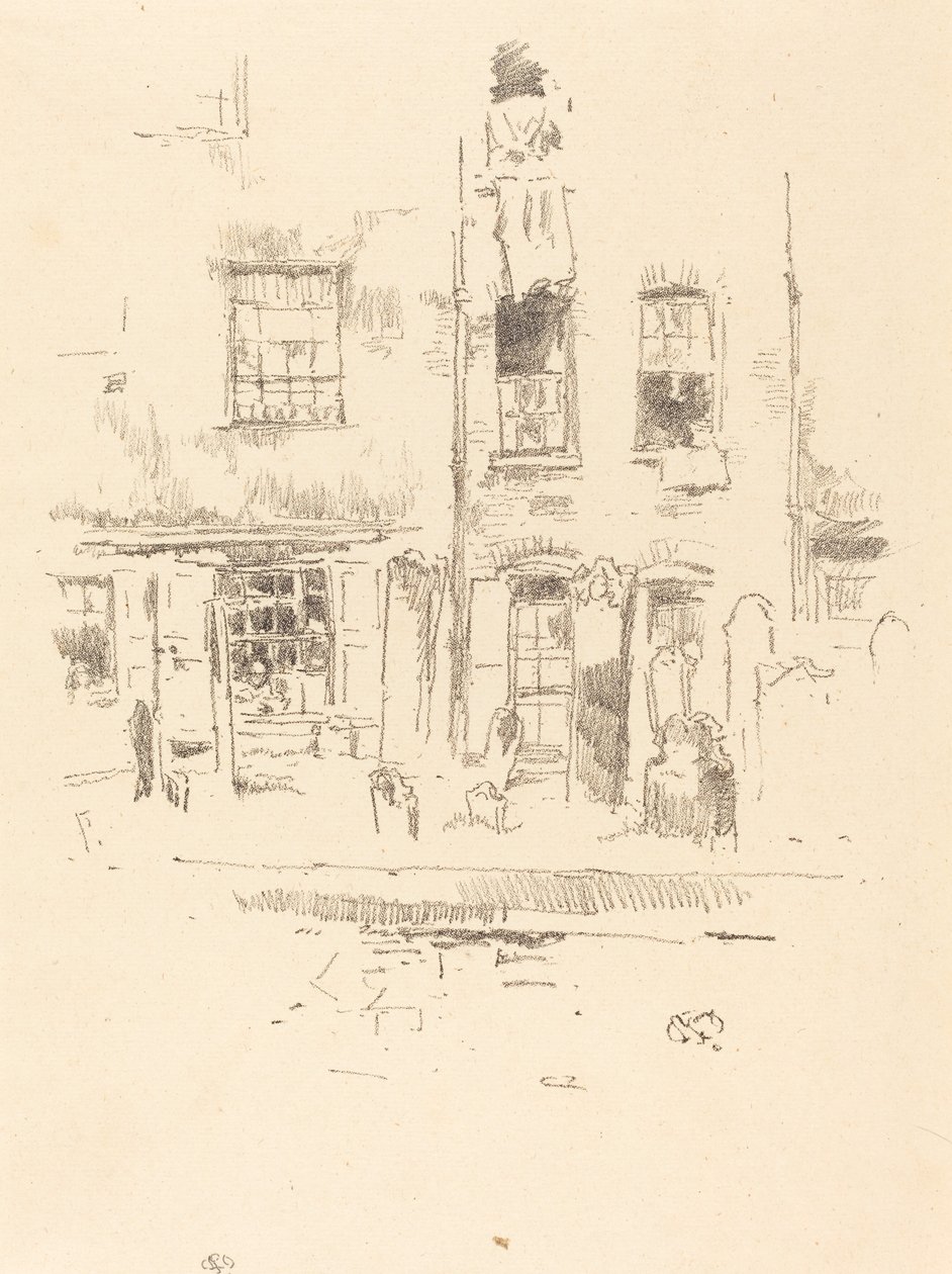 Kilise bahçesi, 1887. by James Abbott McNeill Whistler
