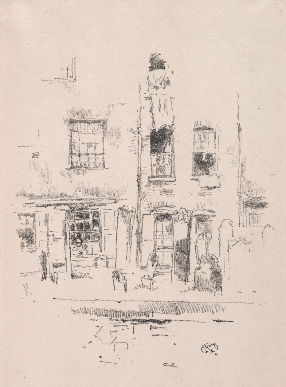 Kilise bahçesi, 1887. by James Abbott McNeill Whistler