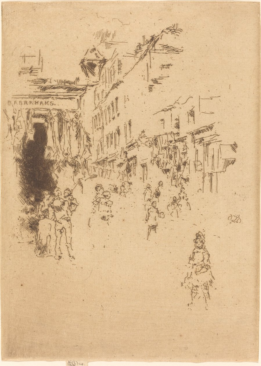 Cutler Caddesi, Hounsditch, 1887. by James Abbott McNeill Whistler