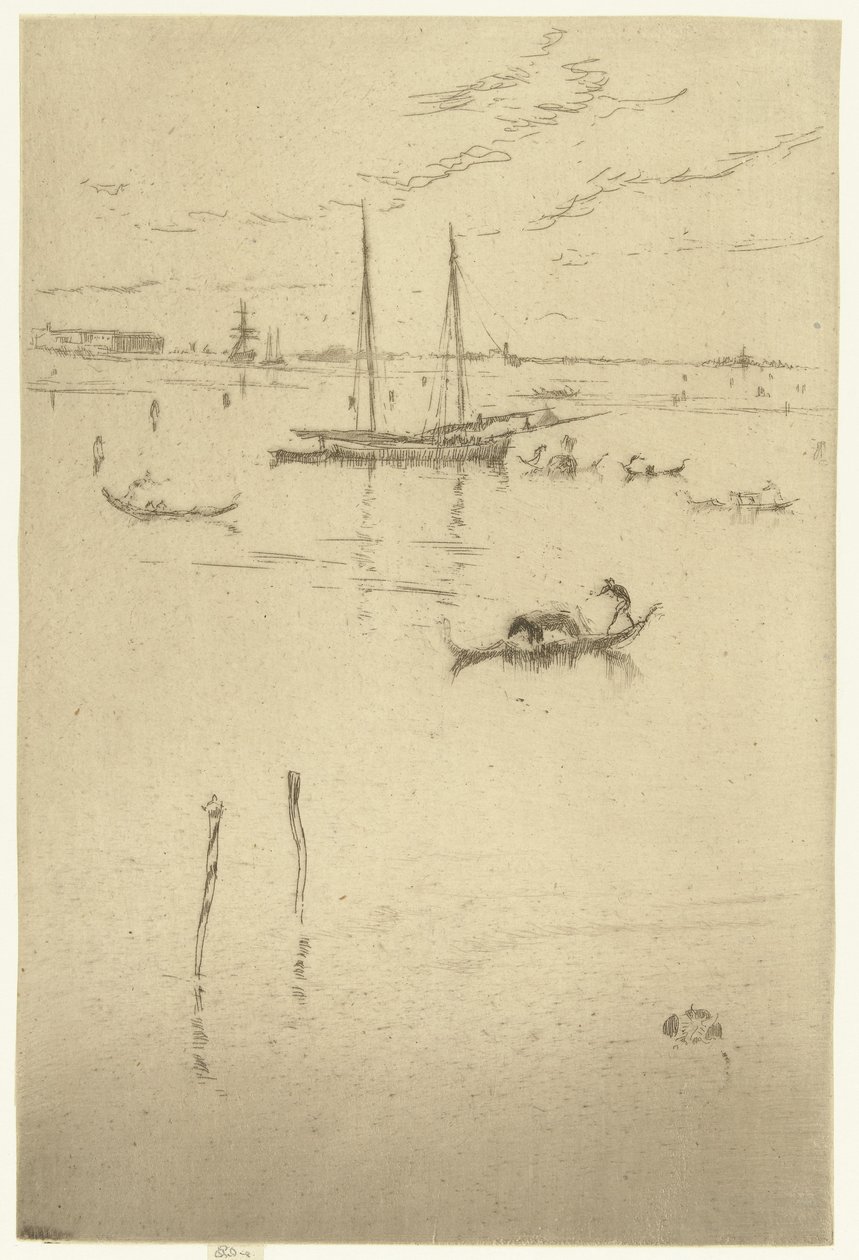de kleine lagüne Küçük Lagün Venedik: On iki gravür (dizi adı) by James Abbott McNeill Whistler