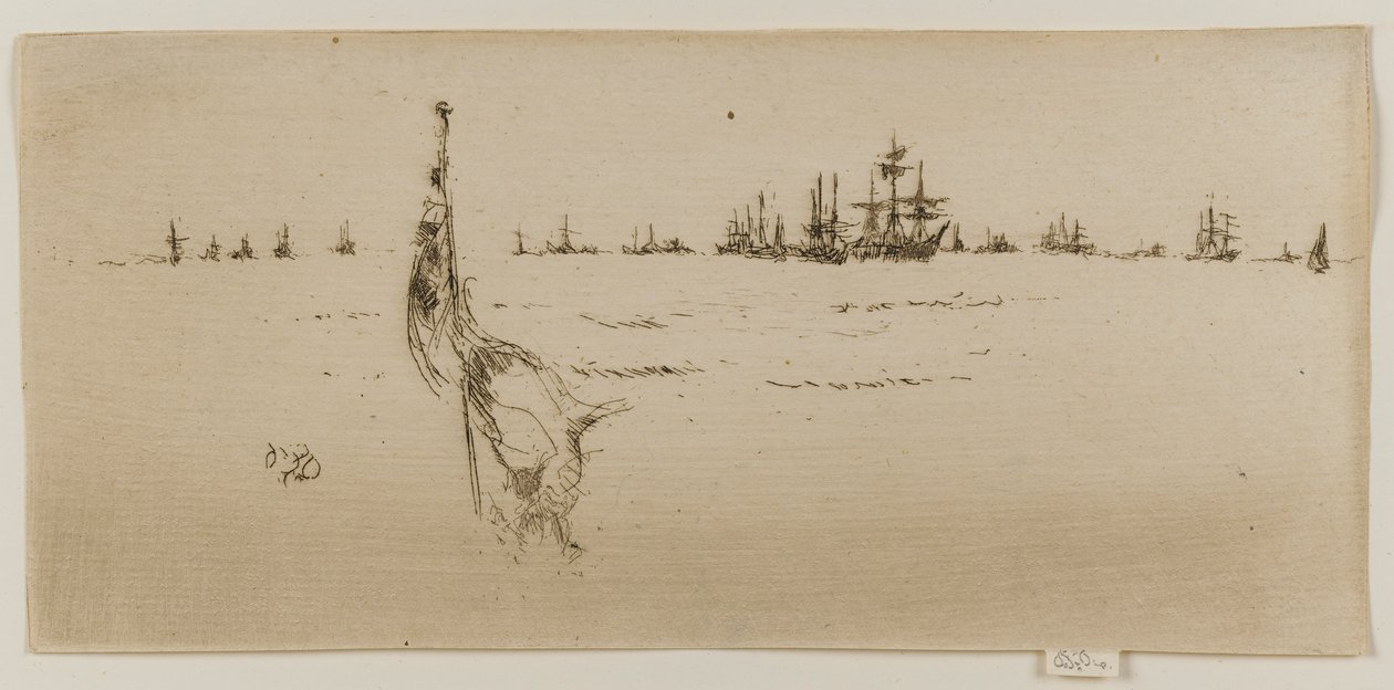 Bayrağı Daldırmak, 1887. by James Abbott McNeill Whistler