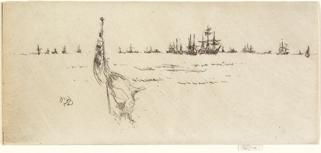 Bayrağı Daldırmak, 1887 by James Abbott McNeill Whistler
